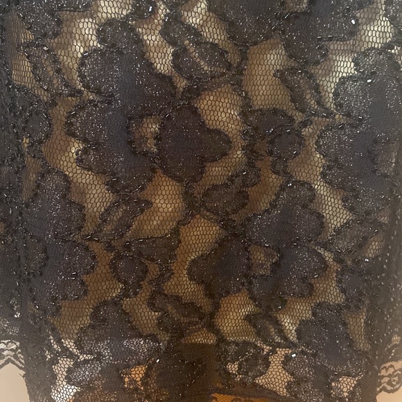 KAREN KANE LIFESTYLE NWT Size 10 Beaded Lace Black Skirt MSRP $248 - Picture 3 of 11